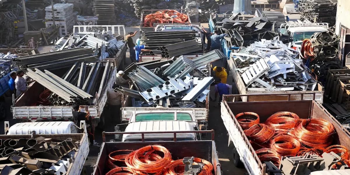 Heavy scrap collection equipment at Al Jurf Industrial Ajman