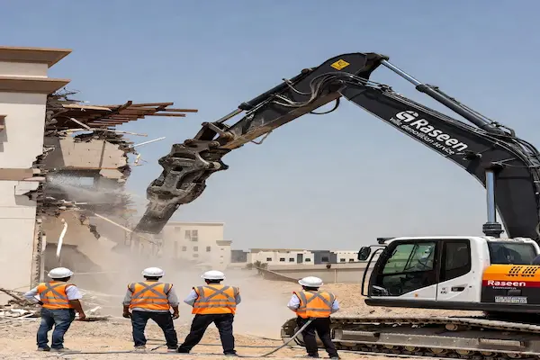 Villa demolition in progress UAE — Raseen